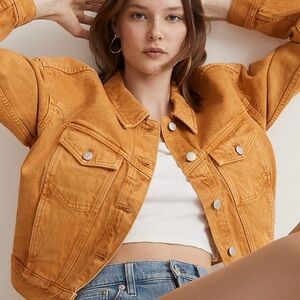 NWT Madewell- The Trucker Jean Jacket in ochre fresco in Size XS